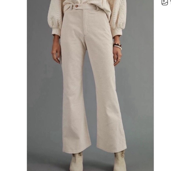 NWT Levi's Math Club High Rise Corduroy Flare Pants in Cream - Picture 4 of 15